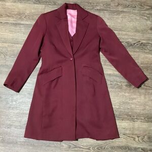 Custom Burgundy Women's Hunter Coat andvest was used for racking horse shows